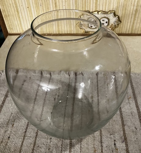 Clear glass round bubble bowl - clear,