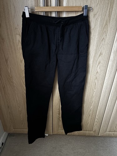 Next boys black chino trousers - black,