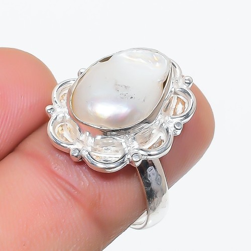 River pearl gemstone ring - pearl,