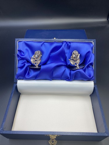 Pair sterling silver menu - pair, of