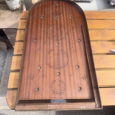 Vintage 1930s Corinthian Bagatelle Board Pub Game Dark Wood 'Holey Bogey'