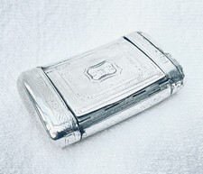 GEORGE III SILVER DOUBLE SNUFF BOX- Samuel Pemberton, Birmingham, 1810.