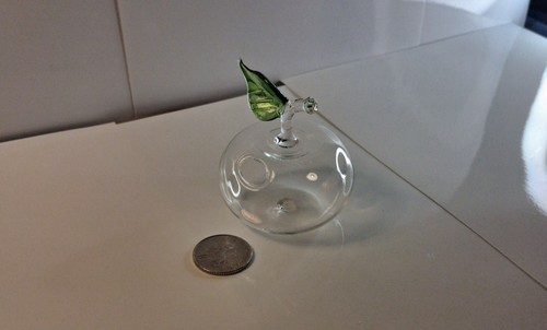Fine glass apple ornament with - fine,