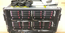 HP C3000 4x HP BL460c G7 256GB RAM 4x SB40c 7.2TB SAS Storage Blade Solution