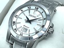 REAE SEIKO PREMIER Quartz Men's Watch Sapphire crystal OH Excellent 6N76-00D0