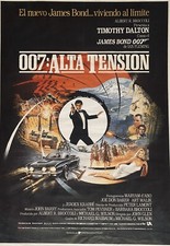 Original Vintage classic movie cinema James Bond 007 The Living Daylights poster