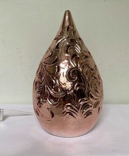 Moroccan Copper Teardrop Table Lamp 10.5" The Range Cut Out Design Bohemian Cosy