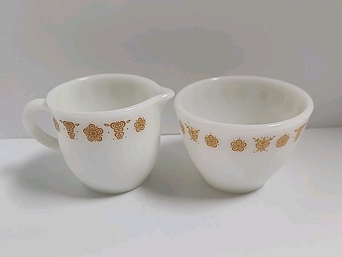 Pyrex butterfly gold creamer - pyrex,