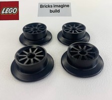 4 x Vintage Lego Train black Wheels 1980’s Vintage Train sets 4.5v , 12v - 7F
