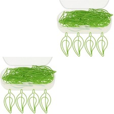 60 pcs Leaf Shaped Paper Clips