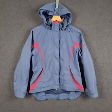 MUSTO Jacket Womens UK 10 Blue Rain Coat Hooded Lightweight Breathable Fitted