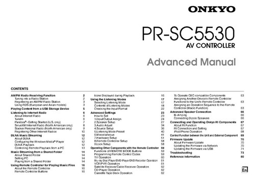 Onkyo integra sc5530 - integra, pr-sc5530