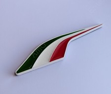 Italy Tricolore White Flag Rear Car Badge for Fiat Tipo Grande Panda Punto Evo