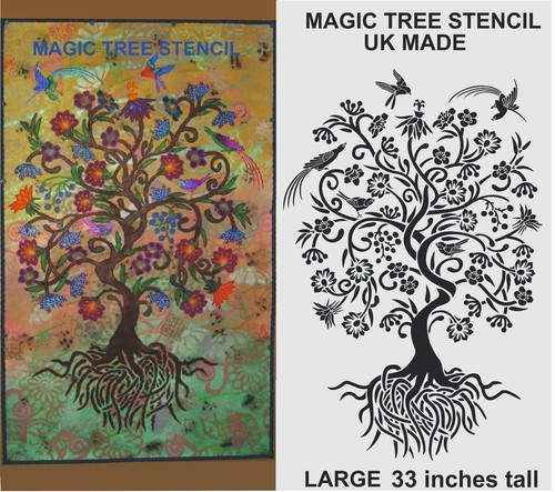 Large inch tree stencil - 33,