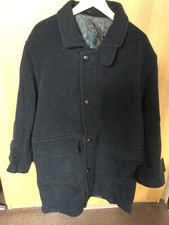 Bugatti Mens Pure Wool Lined Black Trench Coat With Lots Of Pockets 
