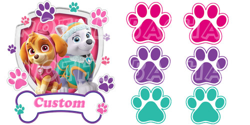 Skye and everest paw - and,