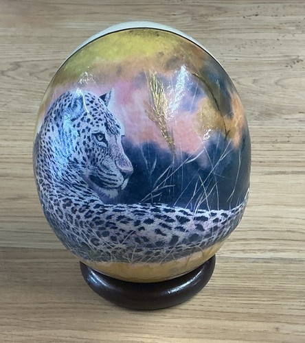 Ostrich egg featuring - ostrich, a