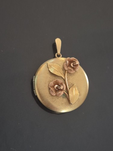 Vintage gold plated - gold, raised