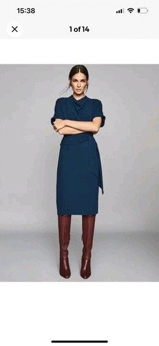 Reiss lola short sleeved midi - ,