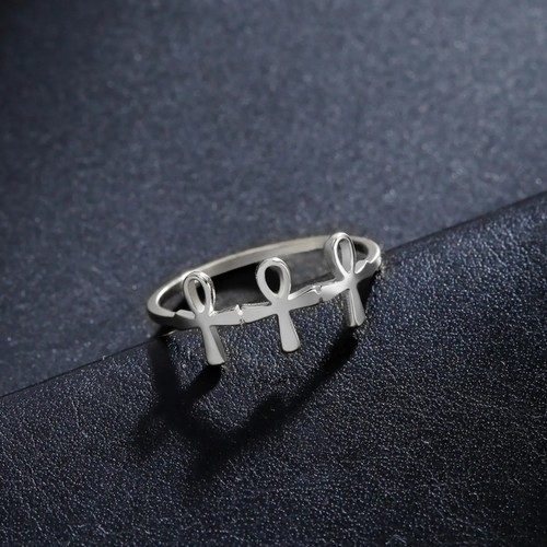Ankh ring silver - ring, stainless