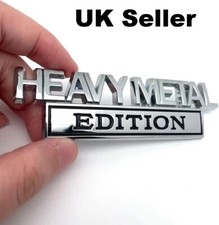 Car Badge Decal Sticker Emblem Heavy Metal Edition Metal Chrome/Black Styling