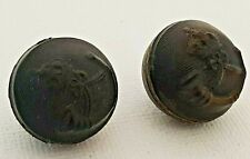 WW2 Kings Royal Rifle Corps Black ball button pair 18mm