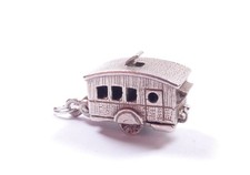 Vintage Nuvo Charm Caravan Opens 925 Sterling Silver 3.8g