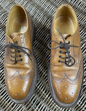 LOAKE BADMINTON 2 LEATHER DERBY BROGUE SHOES BROWN SIZE UK6 F  EU39
