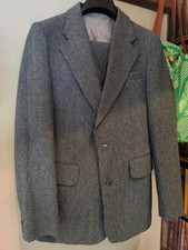 Harold Tillman Tweed 3-Piece Mens Suit Grey 36"