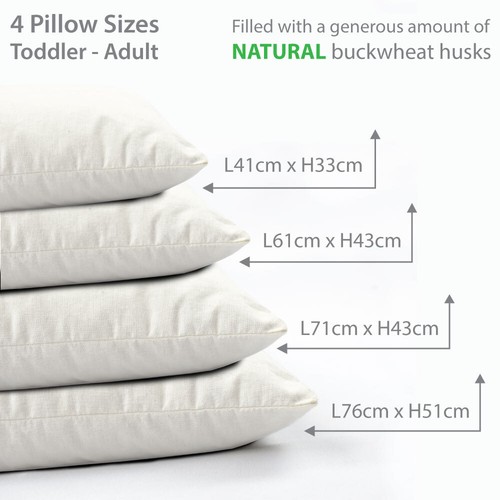 Organic buckwheat husk pillow - buckwheat,