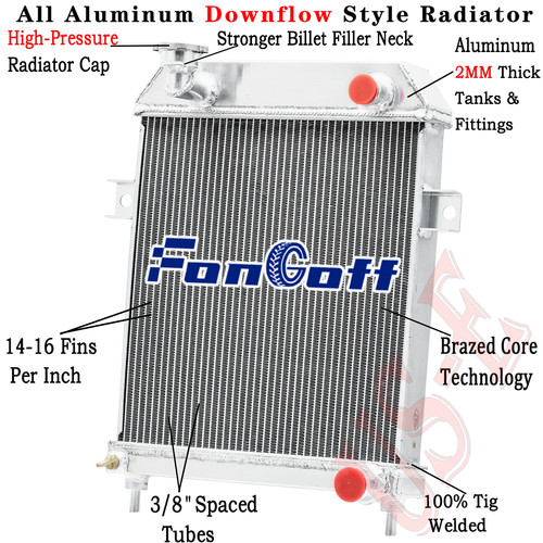 Row radiator fit 1959 - radiator, 1959-1967