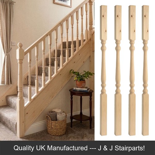 Pine colonial stair - pine, spindles