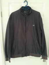 Fred Perry Jacket XL Blue Lightweight Full Zip Harrington Style Navy Blue