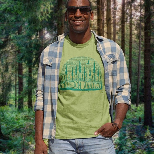 Freedom awaits shirt woods - awaits, |