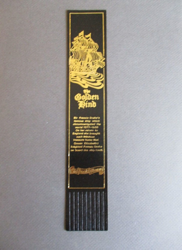 Leather bookmark the golden - leather,