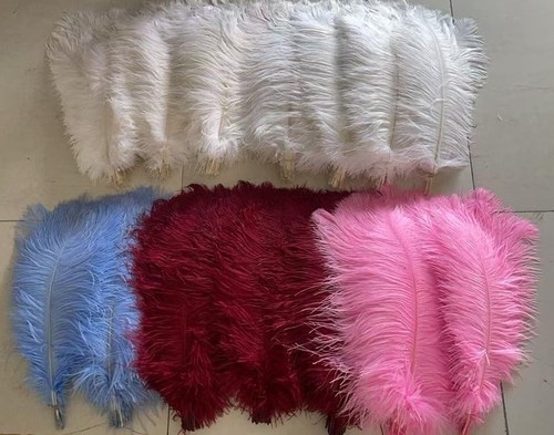 Natural ostrich feathers size - natural,