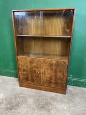Art Deco Walnut Display Cabinet Bookcase