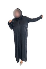 Black DMC Lined Abaya -