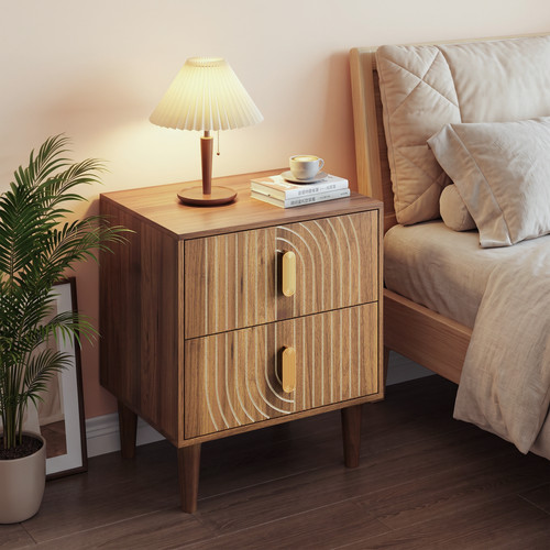 Medieval drawer nightstand - 2-drawer,