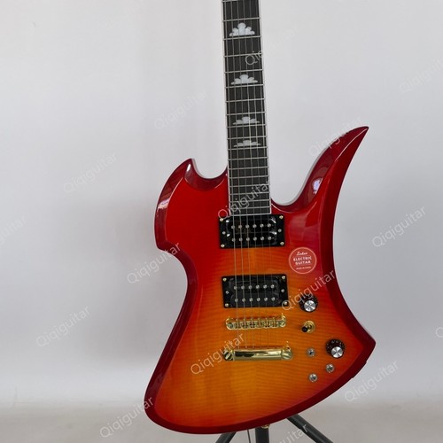 Red figured maple top solid - red,