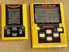 VINTAGE RETRO TOMY GRANDSTAND PAC-MAN & MINI MUNCHMAN HANDHELD ARCADE GAME GAMES