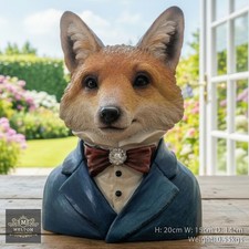 Fox Bust Ornament Sculpture