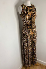 Michael Kors jersey maxi dress XS UK 8 10 VGC animal print studded A line