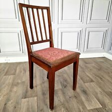 Antique Edwardian Single Upholstered Wooden Chair Dining Bedroom - Mahogany 