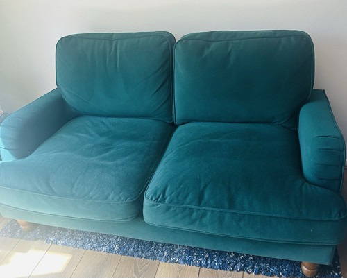 Two seater green velour - seater,