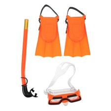  Children's Snorkeling Suit Travel Diving Goggles Kids Swim Flippers