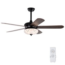 52" Ceiling Fan with Light Remote Control Indoor Ceiling Lamps 3 Wind Speeds