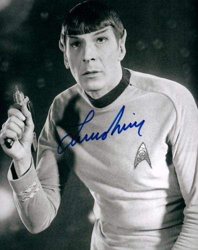 Leonard nimoy signed 8x10 - signed,