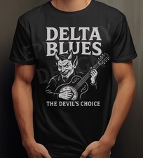 The Delta Blues Men's T-Shirt Robert Johnson Guitar Player The Devils Choice