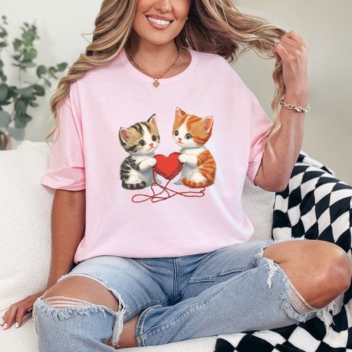 Cute kittens holding - kittens, heart